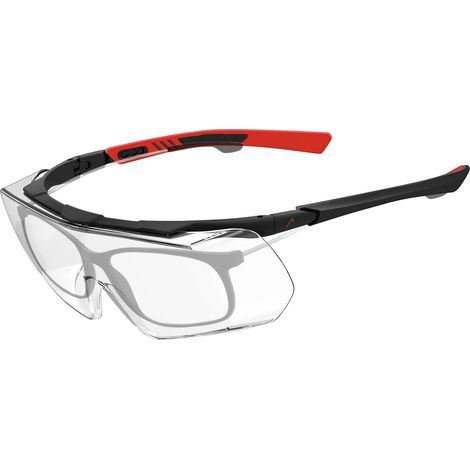 ACE Evo OTG Lunettes de Travail pour porteurs de Lunettes - sur-Lunettes de Protection pour Le Travail - Construction, Artisanat & Industrie - en 166 - Noir (1/5)