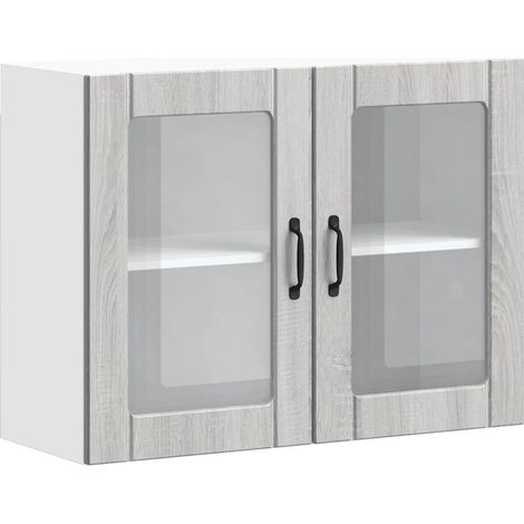 Mueble de pared de cocina de diseño moderno para maximizar el espacio 80 x 31 x 60 cm madera gris Sonoma 020050198 (1/5)