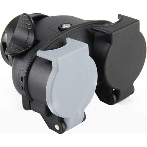 13-pin to 7-pin towing adapter, 13 to 7-pin trailer adapter, caravan trailer plug, waterproof 12V N & S type extension adapter plug (1/4)
