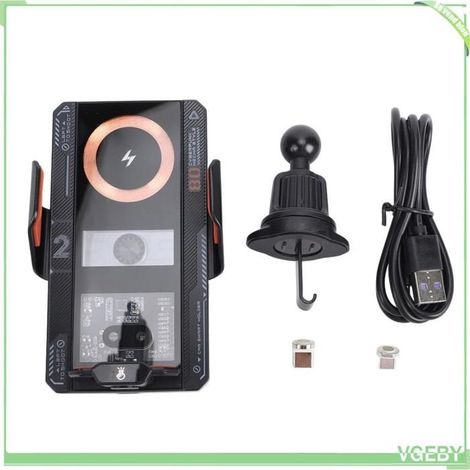 Chargeur de Voiture sans Fil, Support de Téléphone à Serrage Automatique, Charge Rapide 15W, pour Voiture (1/4)