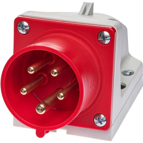 Socle Male Tétrapolaire 16a 3p+n+t 380v - 5 Broches - étanche Ip44 - Ide (1/6)