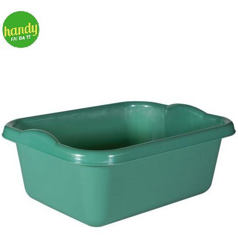 Bacinella rettangolare Belli e Forti 14 litri Verde