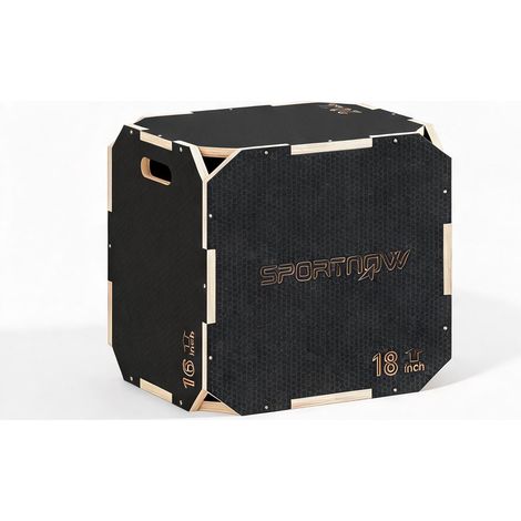 Cajón pliométrico pour saut et musculation 3 hauteurs bois 51 x