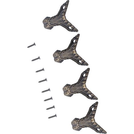 Pieds de Boîte à Bijoux en Alliage Antique, 12 Pièces, Design Élégant et Résistant à la Corrosion (1/5)