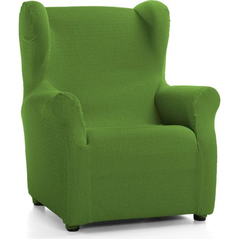 Housse de Fauteuil à Oreilles matelassée Ultra ajustée Housse de Fauteuil à Oreilles Extensible en Couleur Vert 100% fabriquée en Espagne (1/4)