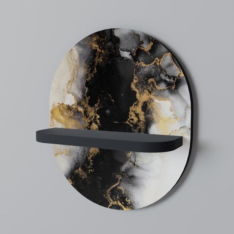 Étagère ovale MARBLE OF TOMMORROW noire (1/5)
