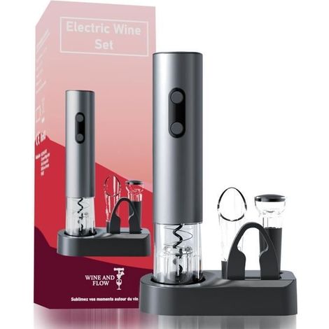 Tire bouchon électrique 6 en 1 rechargeable - coffret ouvre bouteille USB - Cadeau Noël original (1/5)