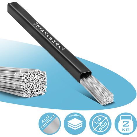 Bacchette per saldatura STAHLWERK ER4043Si5 alluminio altamente legato / Ø 1,6 mm x 500 mm 2 kg (1/5)