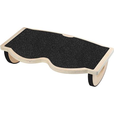 Repose-Pieds Dynamique En Bois, Bureau 43×22×10cm, Ergonomique Avec Design À Bascule, Planche D'Équilibre, Antidérapante Pour Maison (1/5)
