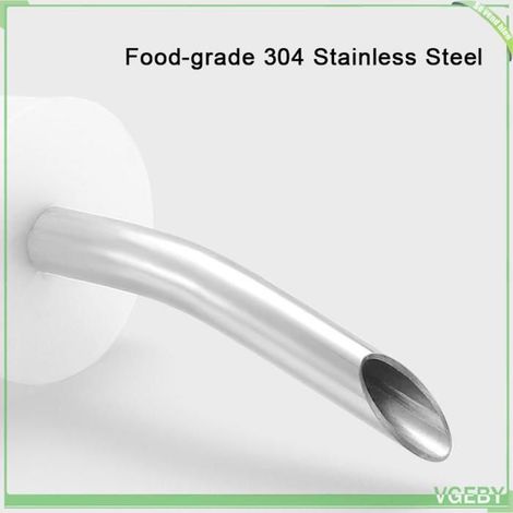 Bec verseur - FAFEICY - Bec inox 57x15 mm - Acier inoxydable & silicone - Débit lent - Ultra-compact (1/5)