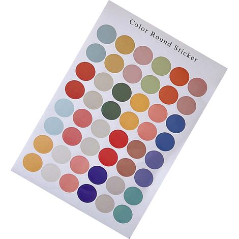 Étiquettes autocollantes rondes à points de couleur pour la décoration de journaux et de photos (1/5)