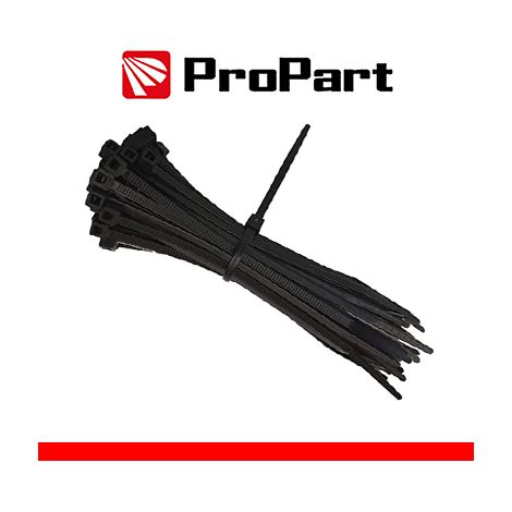 Fascette elettricista nylon 4,8x200mm Nero 100pz