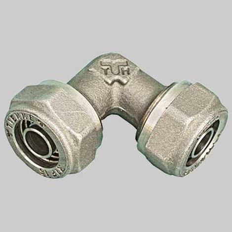 RACCORDO A GOMITO DOPPIO PER TUBO COBRA-PEX - 18 x 18 S. 2,5
