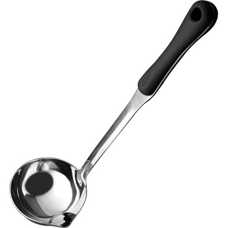 Cuillère Filtre Huile - Cuillère Écumoire Inox 304 - Pour Soupe Bouillon Cuisine - 30,5 cm - 1 Pièce (1/5)