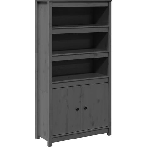 Maison Exclusive - Aparador alto madera maciza de pino gris 80x35 (1/5)