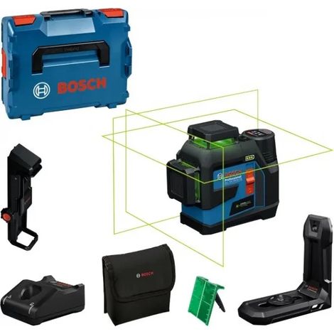 Laser 3 piani GLL 12V-100-33 CG - BOSCH - con 1 batteria 12V 2.0Ah - caricatore - accessorio -LBoxx - 0601065401