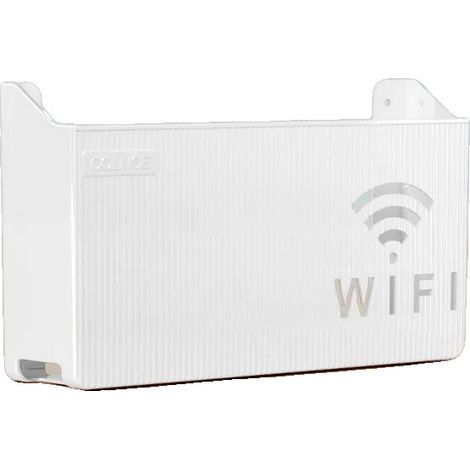 Scatola porta-router, design a parete, organizer per cavi, BIANCO (1/2)