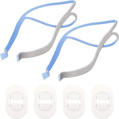 Sangles CPAP pour coussin nasal ResMed AirFit P10, bandeau et clips de fixation durables