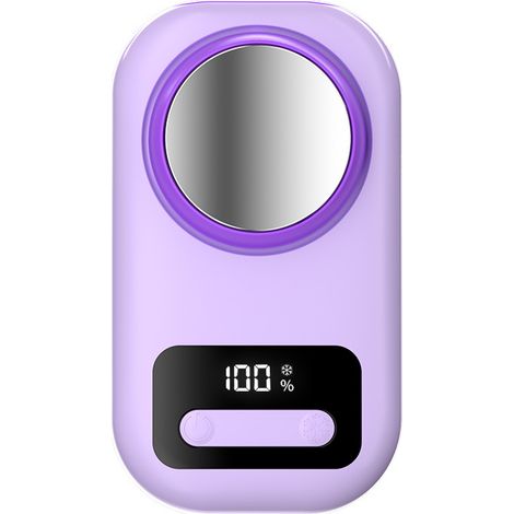 Ventilateur refroidissement semi-conducteur – Plaque aluminium – 3 vitesses – Écran LED – Mains libres – Batterie USB-C – Pour travail, extérieur – Fraîcheur instantanée (1/4)