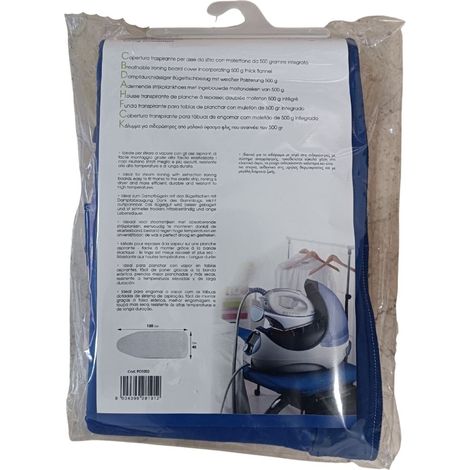 Delonghi telo copertura copri asse da stiro traspirante 120 x 40 cm alta qualità (1/2)