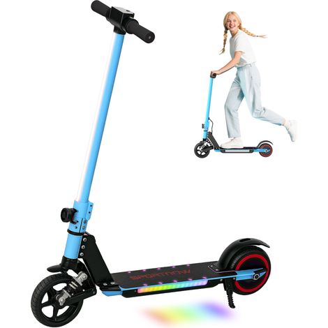 SPORTNOW Folding Electric Ride-on Scooter, Ride on Toy, Blue (1/5)