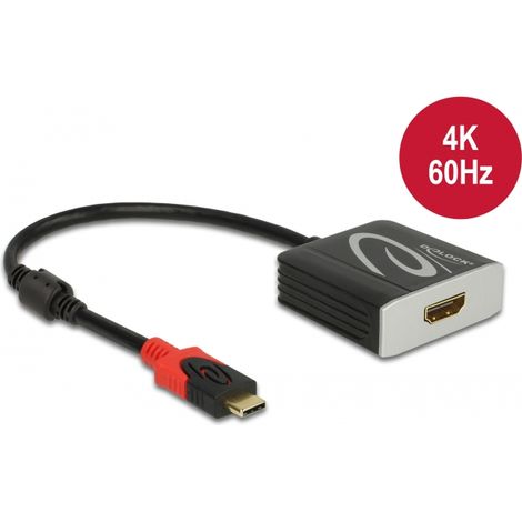 Delock Adaptador activo de USB Type-Câ¢ a HDMI 4K 60 Hz (HDR)