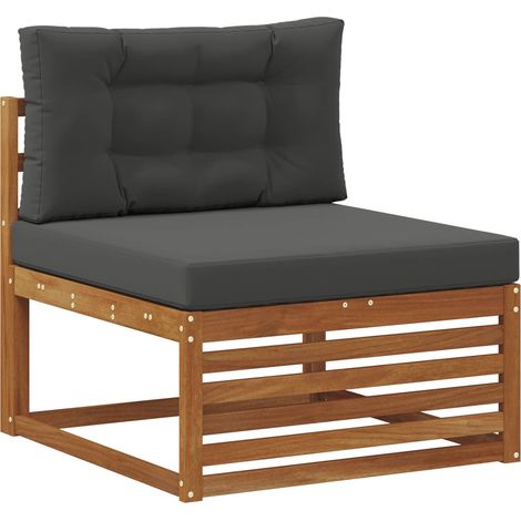 vidaXL Outdoor Middle sofa Solid Acacia Wood Natural