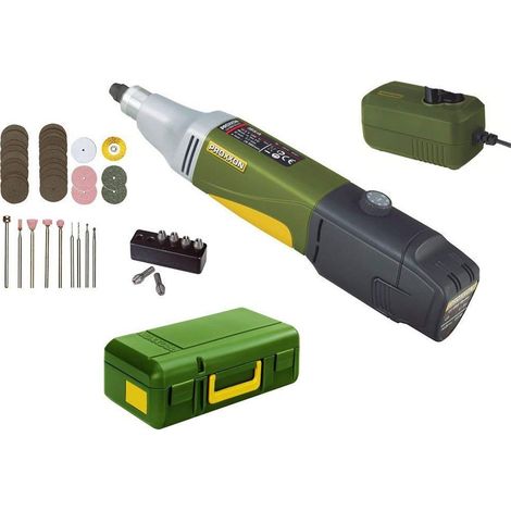 Smerigliatrice industriale a batteria Proxxon IBS\/A, 10,8 V, 1x2,6 Ah e caricabatterie in valigetta
