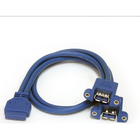 StarTech.com 2 Port USB 3.0 Pinheader Kabel - USB A auf Mainboard Header Kabel - Bu/Bu (1/5)