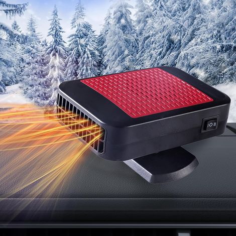 Chauffage de voiture, 12 V 200 W, chauffage portable 2 en 1 pour chauffage et refroidissement avec prise allume-cigare, dégivreur de vitres pour SUV, camions