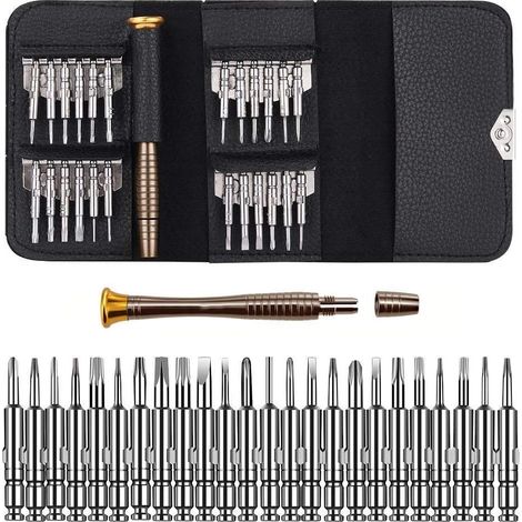 Tournevis Set - 25 Pièces Pentalobe Torx Philips - Pour Réparation Électronique Smartphone Tablette Ordinateur Portable - Kit Outils Précision (1/5)
