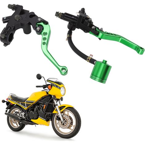 Accessoires moto : tige de pompe de frein et d'embrayage pour Honda, Yamaha, Kawasaki et Suzuki (vendue par paire, gauche et droite), verte (1/5)