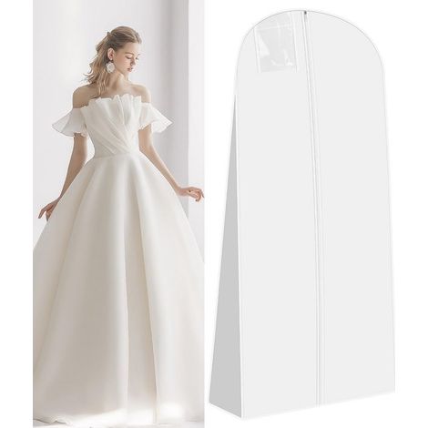 Custodia porta abiti da 180 cm con cerniera - Traspirante, impermeabile e antipolvere per abiti da sposa e abiti da sera (1/5)