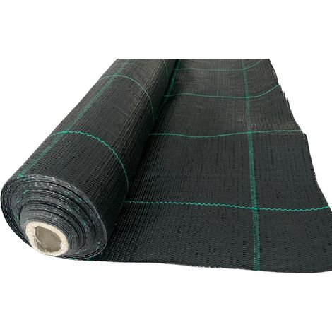 Telo Per pacciamatura Nero 3,30x100 mt 100gr/mq anti erbacce Anti UV Permeabile (1/4)