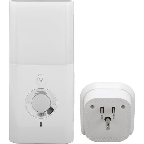 Veilleuse LED Prise Murale Capteur Crépusculaire Lumière Blanche 4200K-7600K Veilleuse Rechargeable avec Mode Lampe de Poche (1/5)