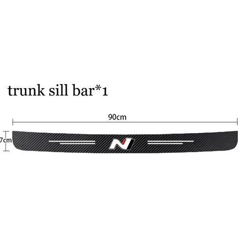 (1 pièce pour N) Autocollants de protection anti-rayures pour seuil de porte de voiture en fibre de carbone pour Hyundai N LINE i20 i30 Accent Tucson Elantra (1/3)