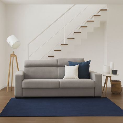 Talamo Italia Canapé Aida, Grand Canapé 2 places, 100% Made in Italy, Canapé de salon à ouverture pivotante, avec appuis-tête réglables et accoudoirs fins, Cm 180x95h85, Tourterelle, avec emballage re (1/5)