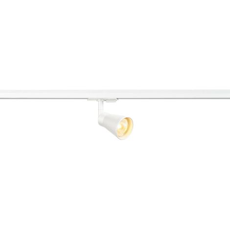 Systèmes rail 1 allumage 230V AVO TRACK spot pour rail 1 allumage intérieur blanc GU10/QPAR51 50W max - SLV 144201 (1/3)
