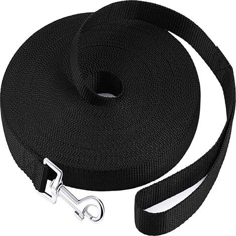 Longe de Dressage pour Chien, Laisse Longue pour Petites à Grandes Tailles (Noir, 20m2cm(65ft)) (1/5)