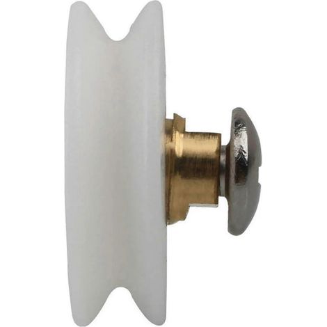 Jeu de 20 roulettes pour porte de douche en verre, diamètre 25 mm, poulies haute performance pour mécanisme de porte coulissante de salle de bain (1/5)