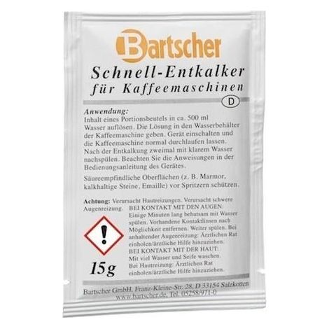 Decalcificante macchina caffè Bartscher 190065 30 dosi 0,45 kg