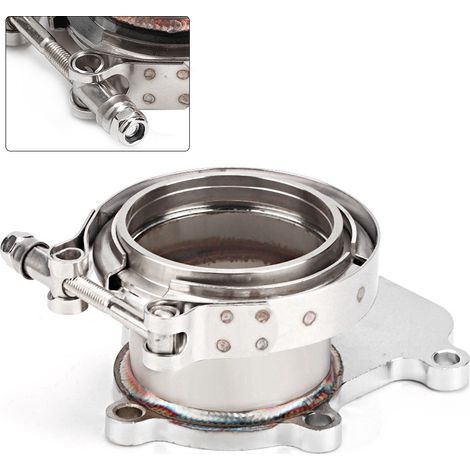 Edelstahlflansch für Holset WH1C HX35 HX35W Turbolader, Downpipe-auf-3-Zoll-V-Band-Ausgangsadapter, Hochleistungs-Montagesatz (1/5)