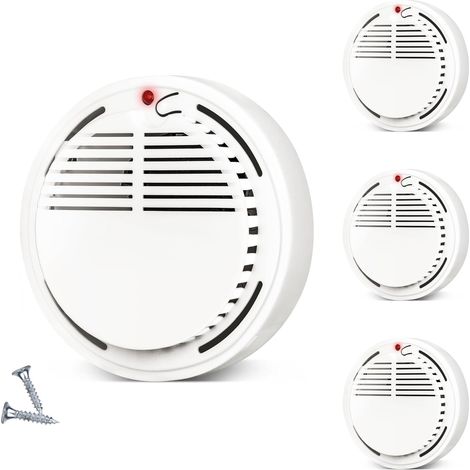 Pack Smoke Detector, 9V Battery Operated Smoke Alarm with Photoelectric Technology, UL Listed Fire Alarms, Smoke Detectors with LED Indicator and Test Button for Home Hotel (1/5)