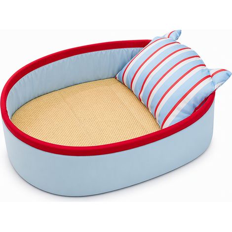 Panier très douillet pour chats bleu clair taille L 65 x 50 cm
