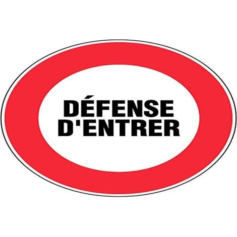 '' novap – Pannello Segnaletica Defense di entrare