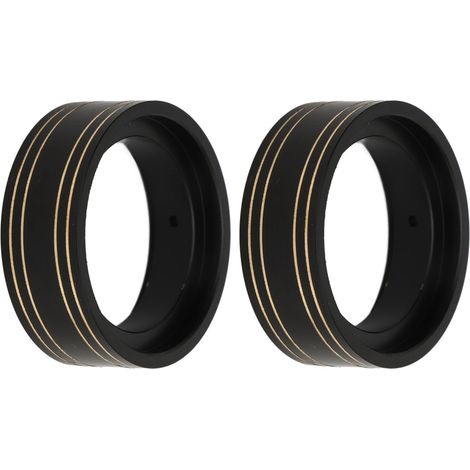Satz mit 2 inneren Messing-Klemmringen für professionelle 1,3 Zoll (3,3 cm) Beadlock-Felgen für 1/18 RC-Cars, schwarz. (1/4)