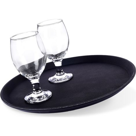 Bandeja de camarero antideslizante negra 35 cm (1/5)