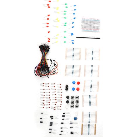 Circuit imprimé, résistance, buzzer, condensateur, carte de test, LED, composants électriques, cadeaux pour débutants