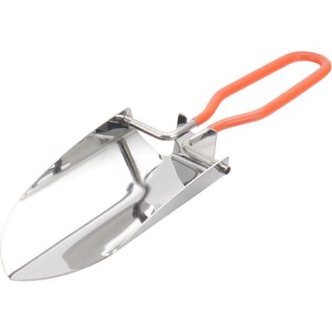 Truelle de jardin pliante, petite bêche à main, bêche de jardinage, bêche de camping pratique, mini-bêche pour la randonnée et les travaux agricoles en extérieur-Orange (1/5)