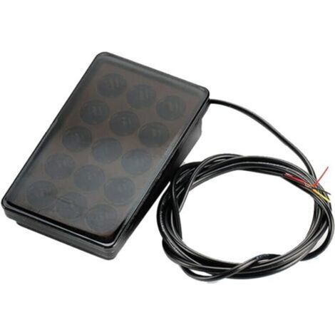 Feu de Frein de Voiture à LED 15LED F1 Style Universal Shell Pilot Light Becquet ArrièRe de Voiture Feu de Stop à LED Feu ArrièRe Coque Noire